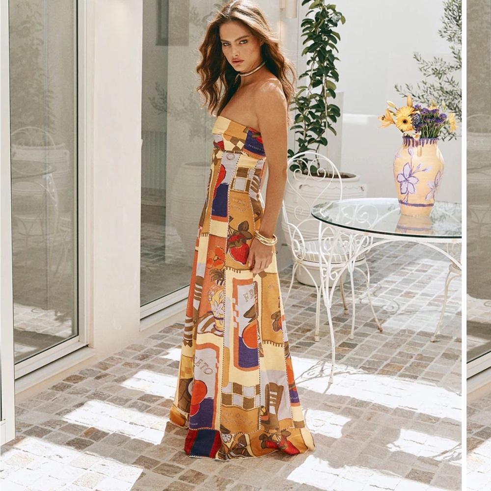 Zaco Sabo skirt Antonella dress Colorful Geometric Maxi Dress - Picture 3 of 4